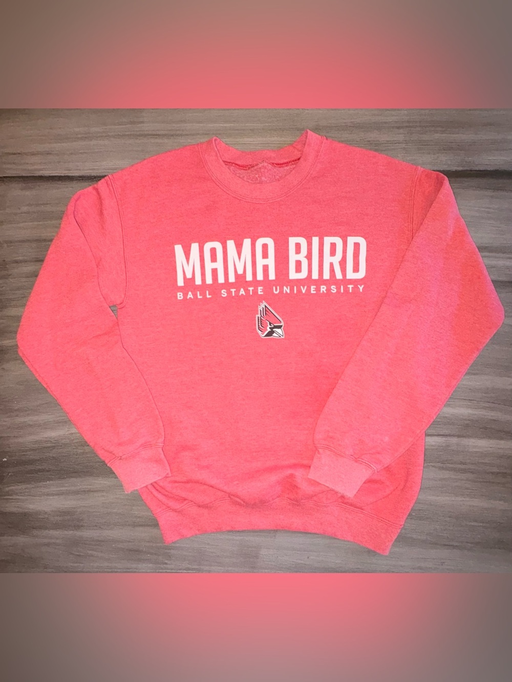 Ball State Cardinals Mama Bird Crewneck Sweatshirt Red Women’s Unisex